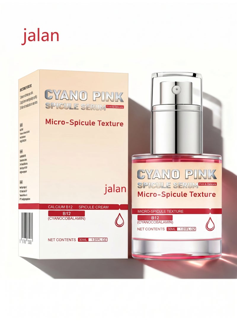 jalan CYANO PINK Spicule Serum – Brightening & Anti-Aging Face Serum with Hyaluronic Acid & Peptides, 30ml - Image 1