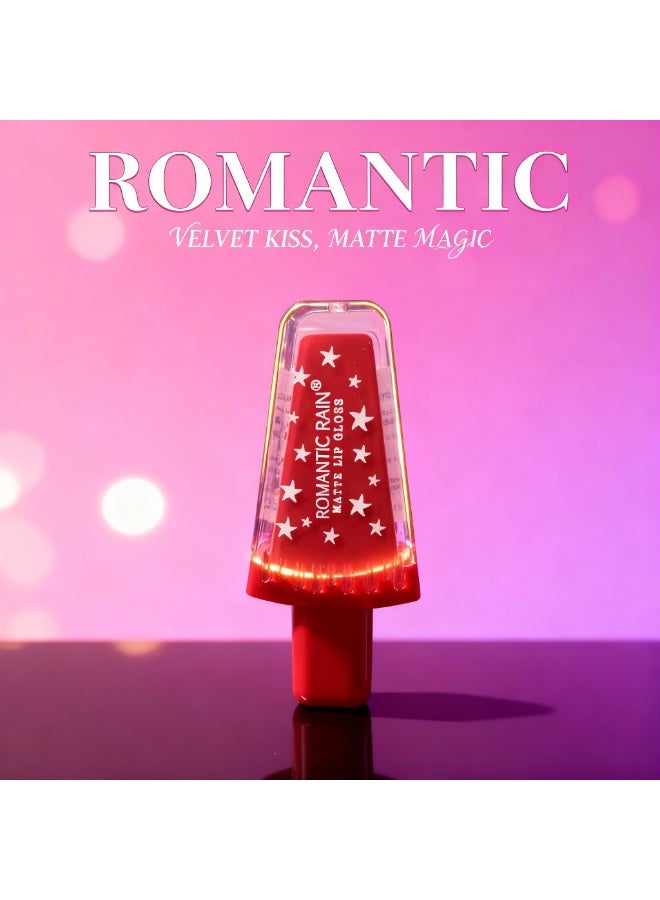 Romantic Waterproof Matte Lip Gloss | Hydrating | Dark Red Velvet Finish - Image 1