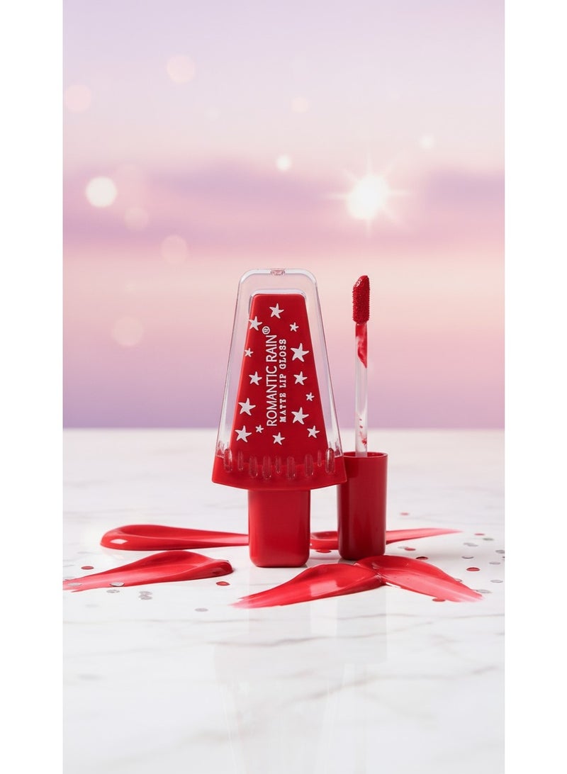 Romantic Waterproof Matte Lip Gloss | Hydrating | Dark Red Velvet Finish - Image 4