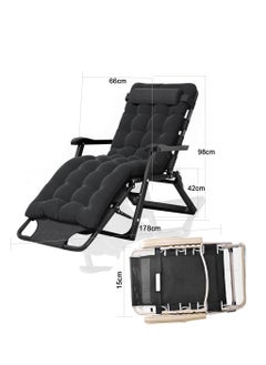 Oversized Lounge Chair for Outside with Headrest Folding Camping Chair for Outside Garden Lawn Beach Adjustable Reclining Patio Chair with Cushion Black - pzsku/ZE5E5CD35D31CC9924232Z/45/_/1739883596/ccb8f3b4-e1e0-466d-b8a9-207251a972f9