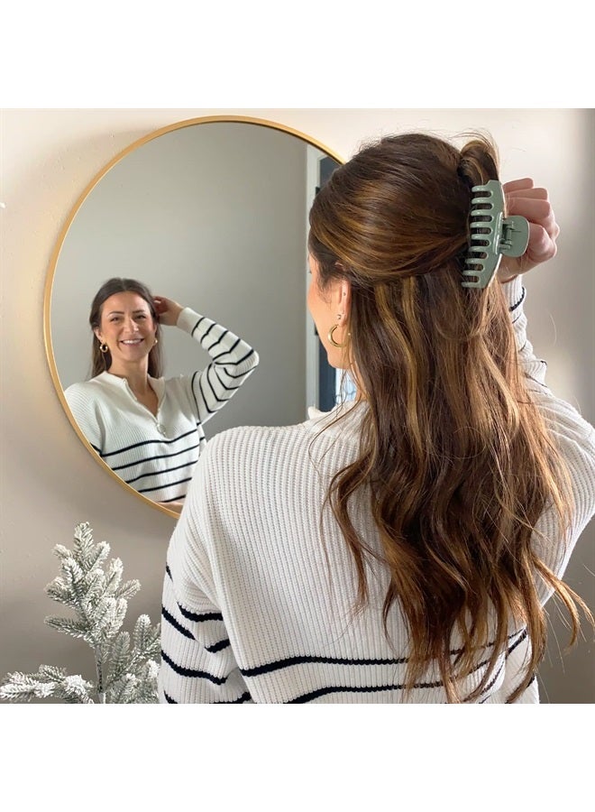 Lolalet 8 Colors Hair Clips Claw Clips Hair Claw Clips, 2 Styles Nonslip Medium Large Jaw Clip for Women Girls, 4 Square Matte and 4 Bright Acrylic Hair Clamps for Thick Thin Fine Long Hair -Style A  - Image 2