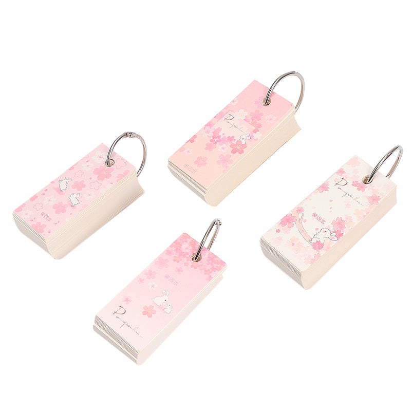 8 pcs Binder Note Pads Portable Loose-Leaf Notepad Flash Cards Memo Pads for School Office (Mixed Pattern) - Image 1