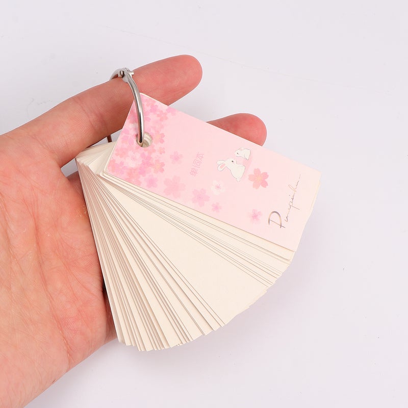 8 pcs Binder Note Pads Portable Loose-Leaf Notepad Flash Cards Memo Pads for School Office (Mixed Pattern) - Image 4