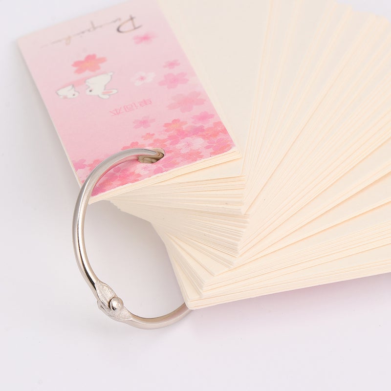 8 pcs Binder Note Pads Portable Loose-Leaf Notepad Flash Cards Memo Pads for School Office (Mixed Pattern) - Image 5