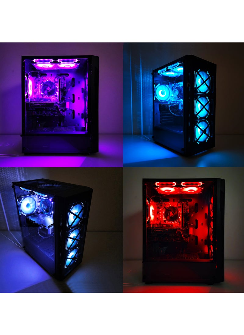2 FAR ROBOTICS - RGB Gaming PC - Intel i5-14400F, 16GB DDR4, Nvidia RTX 4060 Ti, 1TB NVME M.2 SSD, RGB CPU Case, Windows 11 pro, 1 Year Warranty (T-256 V2) - Image 1