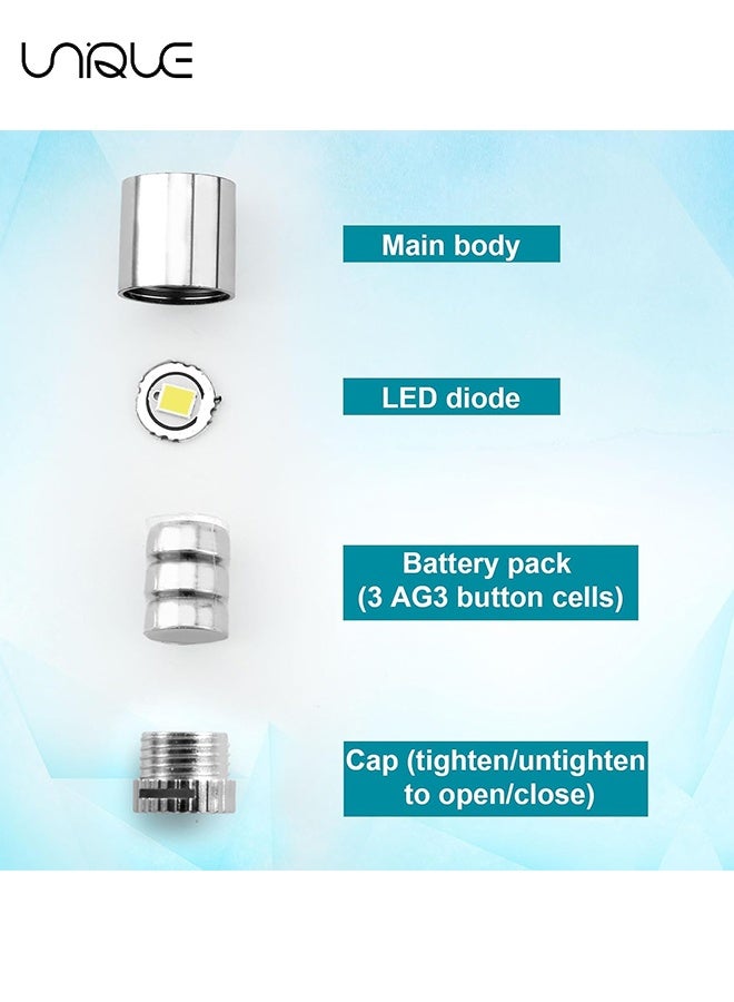 يونيك أضواء LED صغيرة - 10 قطع من مصابيح صغيرة تعمل بالبطارية من نوع SMD، ضوء LED مصغر للأشغال اليدوية، أضواء صغيرة لمنازل الدمى، الشخصيات التحركية، بناء الألعاب (أبيض بارد) - Image 3