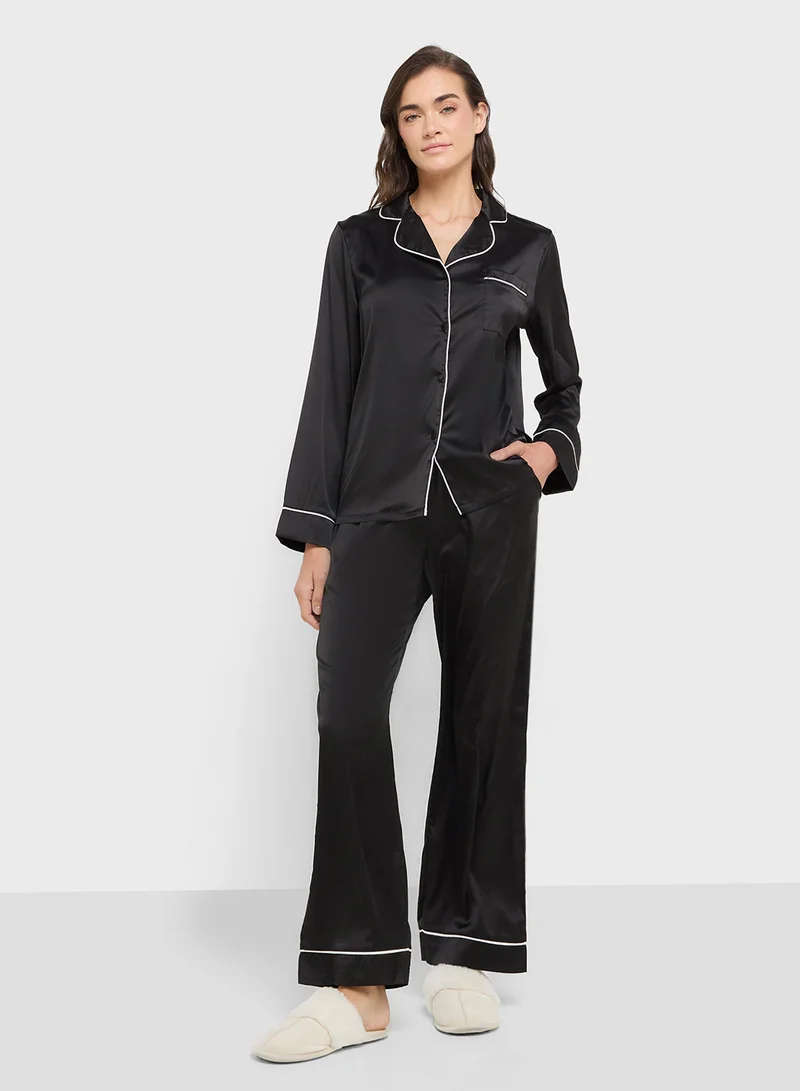 ELLA Button Down Pyjama Set