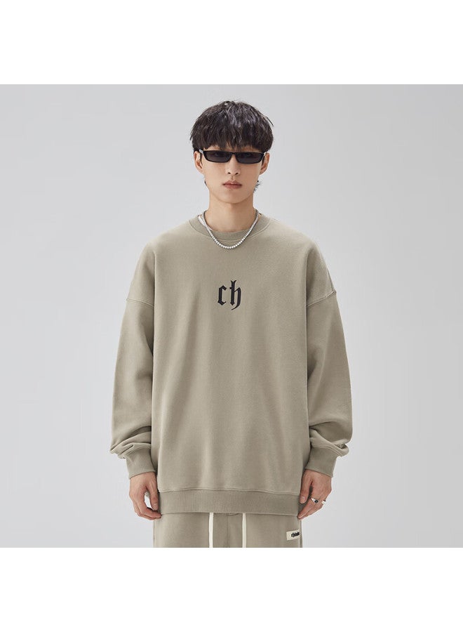 Chinismch Men's Sweatshirt, Spring American High Street Pullover, Couple's Top, Heavyweight Classic Round Neck Sweatshirt, Sc20071016 - Image 2