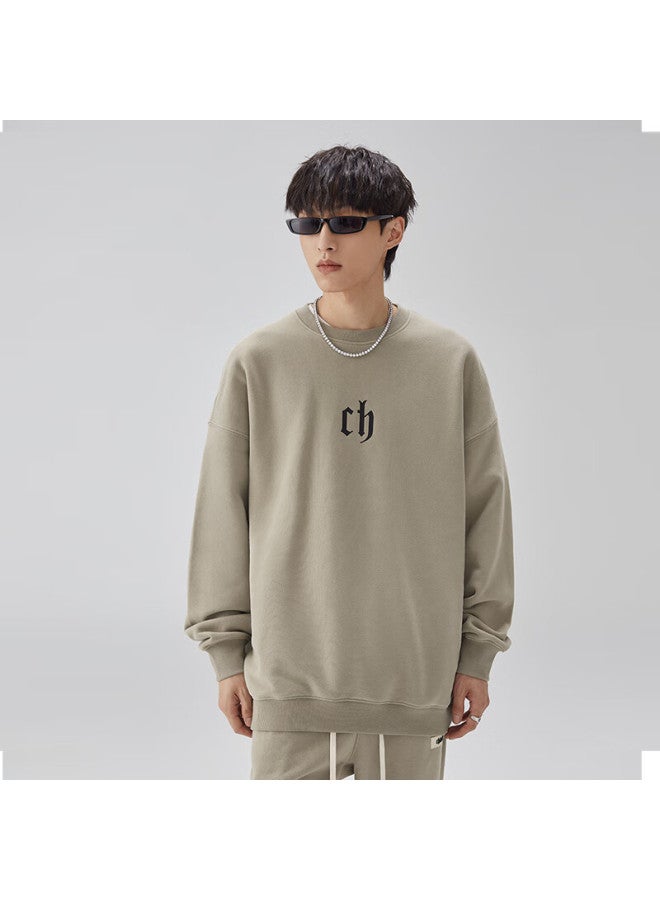Chinismch Men's Sweatshirt, Spring American High Street Pullover, Couple's Top, Heavyweight Classic Round Neck Sweatshirt, Sc20071016 - Image 1