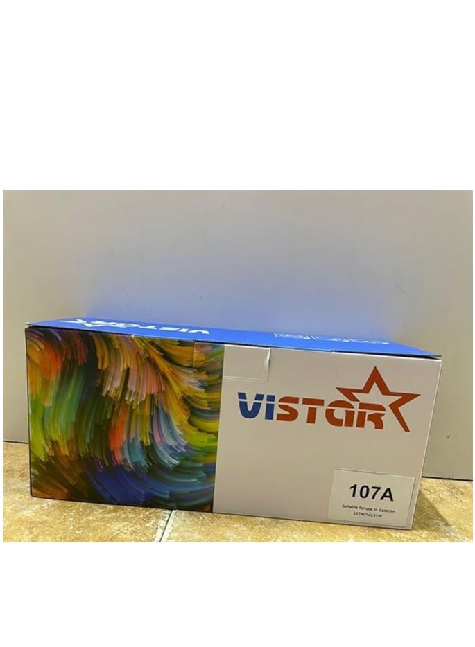 خراطيش حبر Vistar 107A سوداء (W1107A) متوافقة مع طابعات 107a، و107w/MFP، و135w/MFP، و135a/MFP، و137