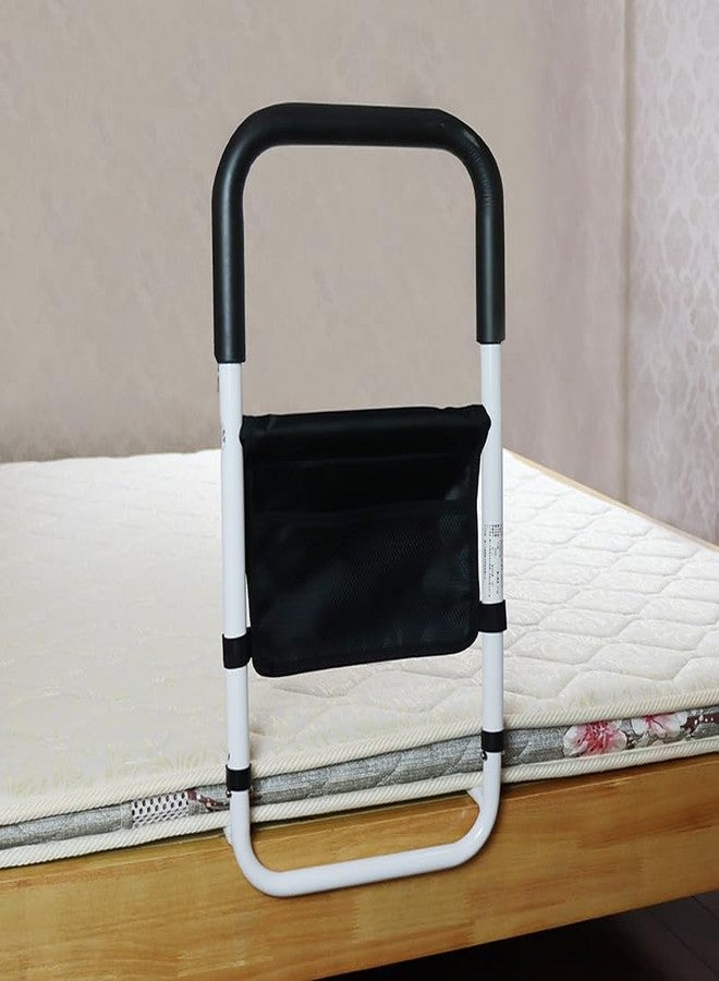 Dhadh Bed Rails for Elderly Adults Safety Height Adjustable Bed Assist Rail for Seniors Bedside Fall Prevent Grab Bar with Storage Pocket Fits King Queen Full Twin Bed - Image 4