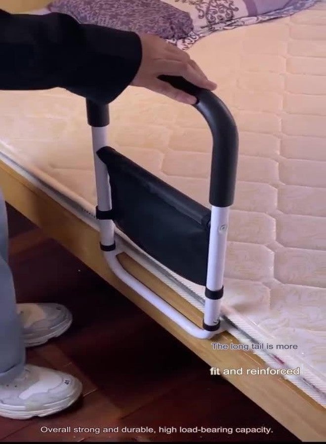 Dhadh Bed Rails for Elderly Adults Safety Height Adjustable Bed Assist Rail for Seniors Bedside Fall Prevent Grab Bar with Storage Pocket Fits King Queen Full Twin Bed - Image 5