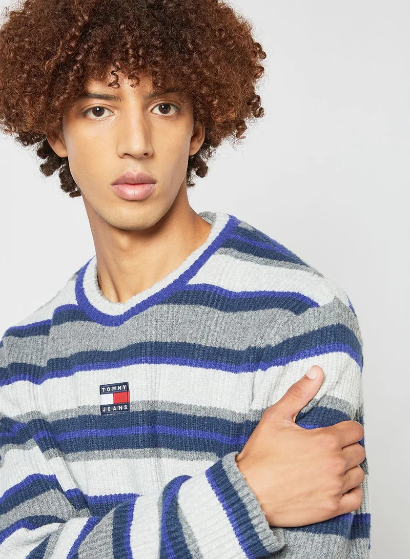 TOMMY JEANS Striped Crew Neck Sweater