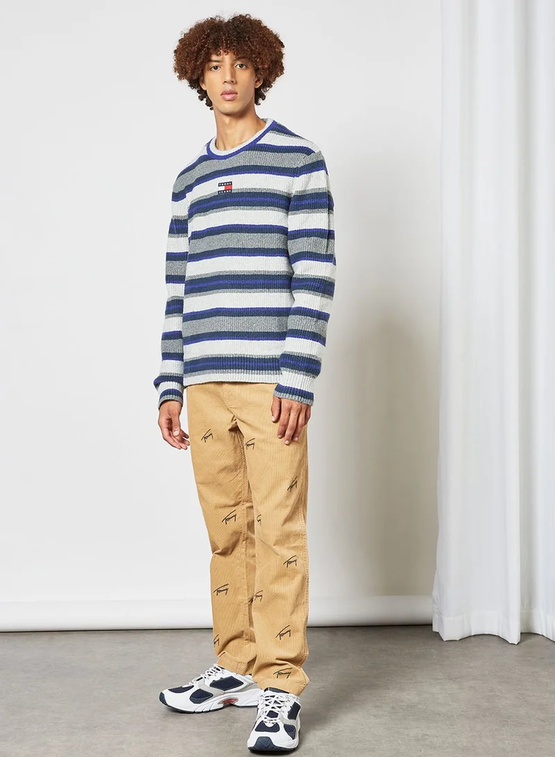 TOMMY JEANS Striped Crew Neck Sweater