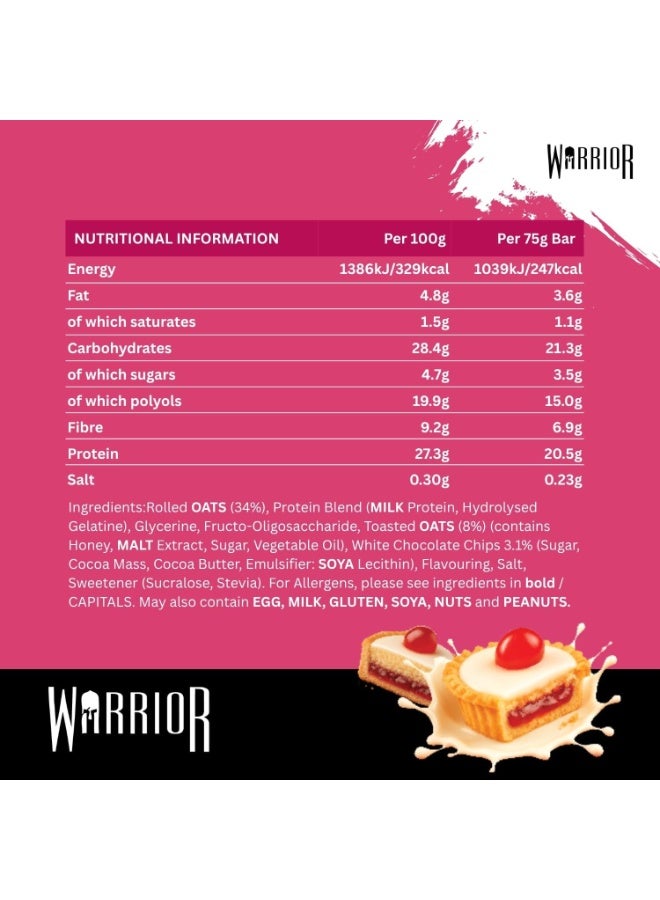 Warrior Raw High Protein Bar Cherry Bakewell 12 x 75g - Image 2