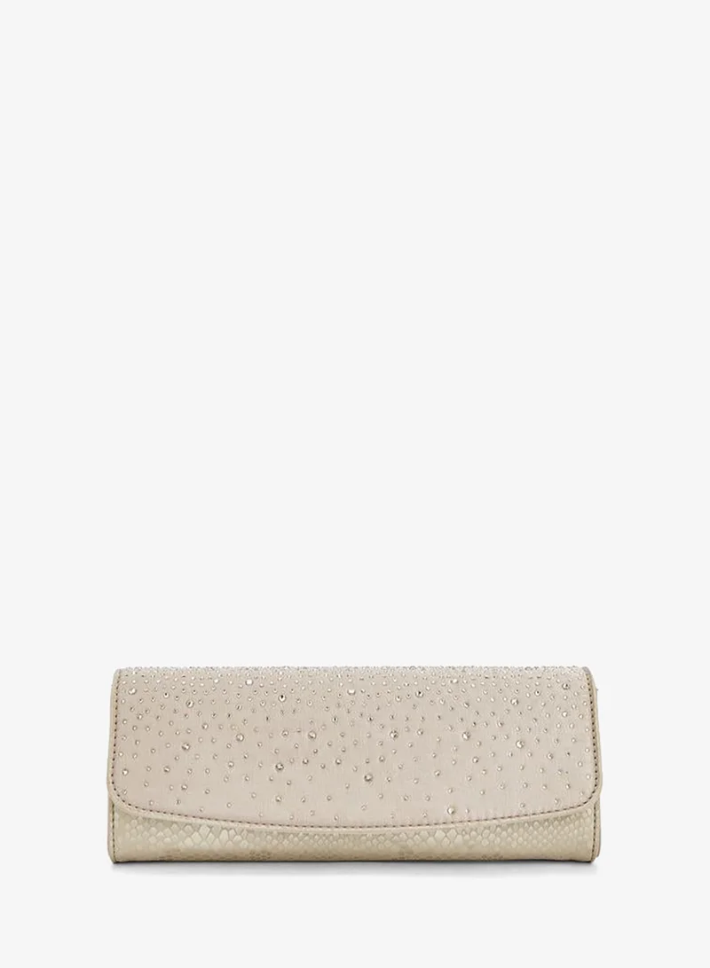 Flora Bella Embellished Clutch With Chain Strap