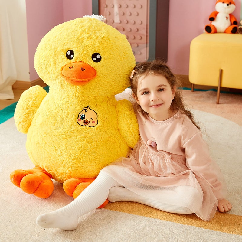 IKASA Large Duck Stuffed Animals Giant Soft Plush Toy19 Cute Huge Jumbo Fluffy Plushy Big Size Fat PlushieGifts for KidsYellow 19 inches - Image 3
