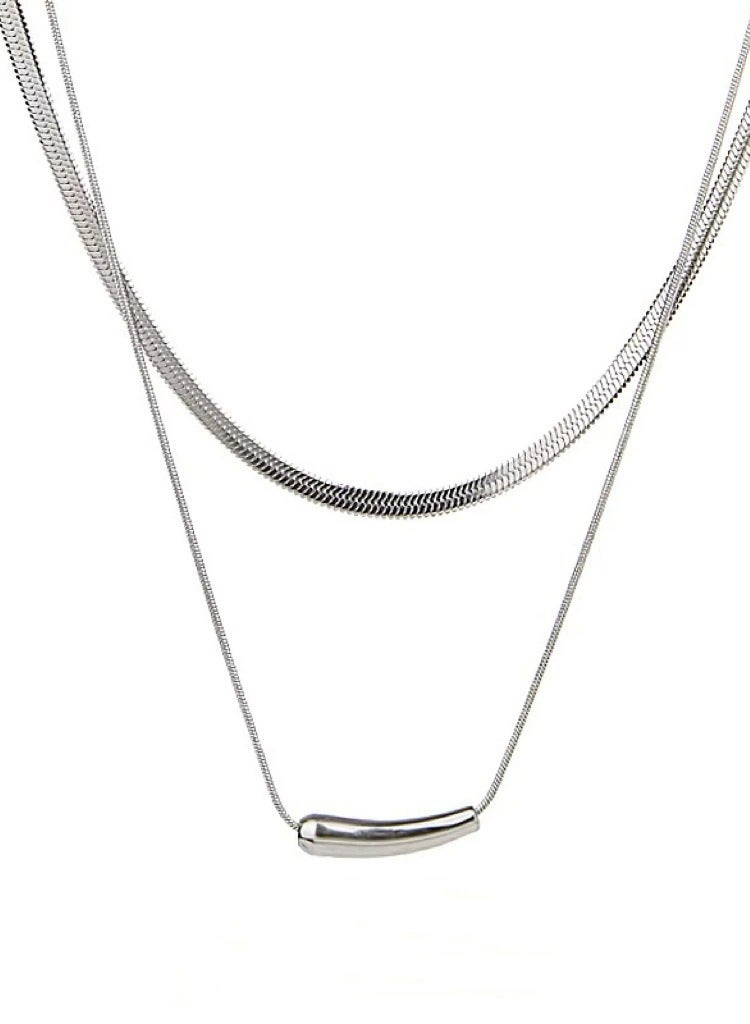 Goolsky Layered Snake Chain Necklace for Women – Minimalist Hip-Hop Collarbone Jewelry, Cool Aesthetic Statement Piece  - Image 5