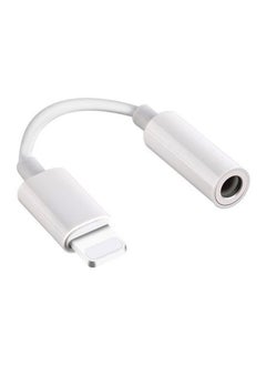 Lightning Port To Earphone Converter Cable For Apple iPhone 6/6 Plus/7 Plus White