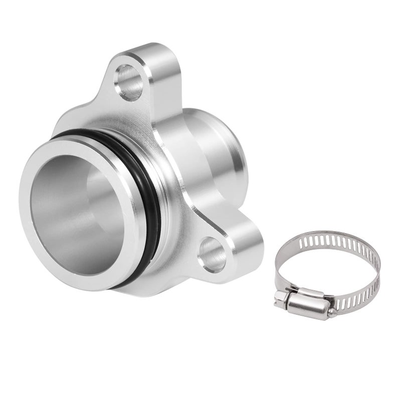 TEMSONE Aluminum Water Hose Fitting Compatible with BMW N51 N52 N53 N54 335i 335xi 135i 325i 330i 30L Replaces 11537544638 11537541992Silver