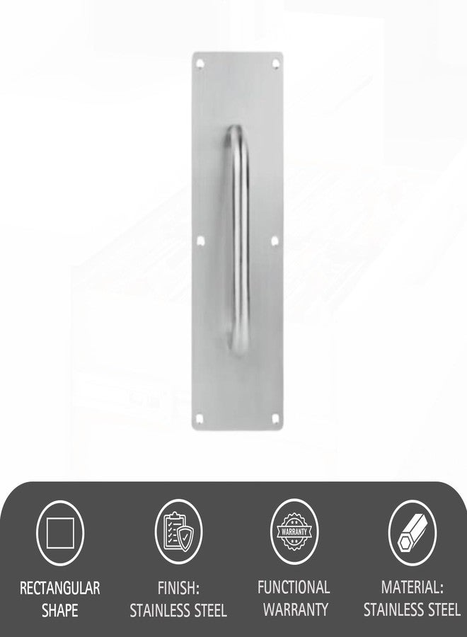 Hettich HPP 1 Stainless Steel Door Handle, Pull Plate Door Handle with Screws, 1 Set (300 x 100 mm Size), for Hotels, Restaurants, or Other Public Places - Image 2
