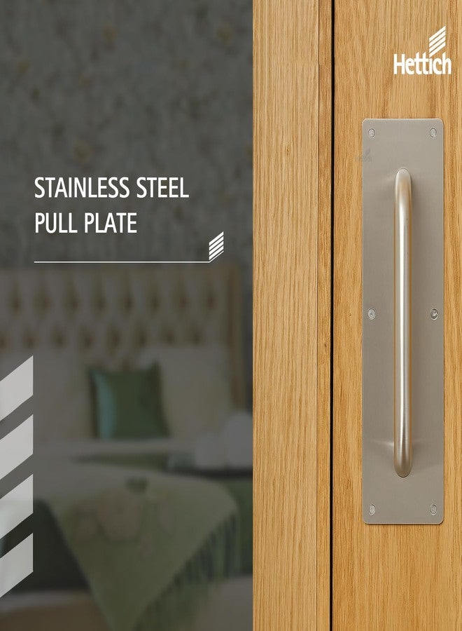 Hettich HPP 1 Stainless Steel Door Handle, Pull Plate Door Handle with Screws, 1 Set (300 x 100 mm Size), for Hotels, Restaurants, or Other Public Places - Image 3