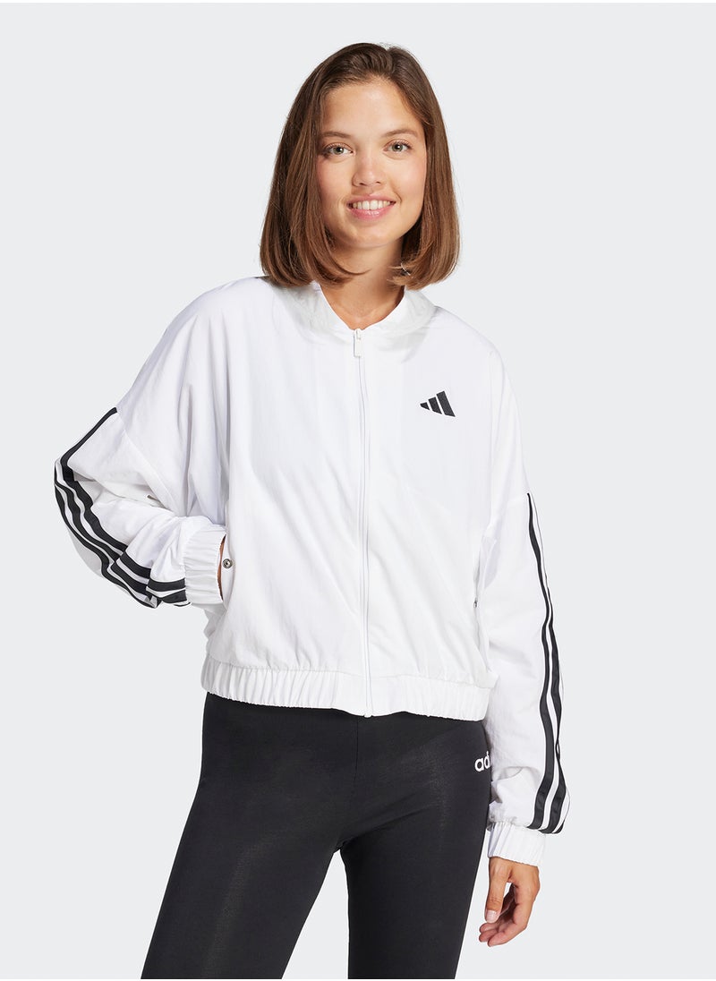 Adidas Essentials 3 Stripes Lifestyle Woven Bomber Jacket  - Image 1