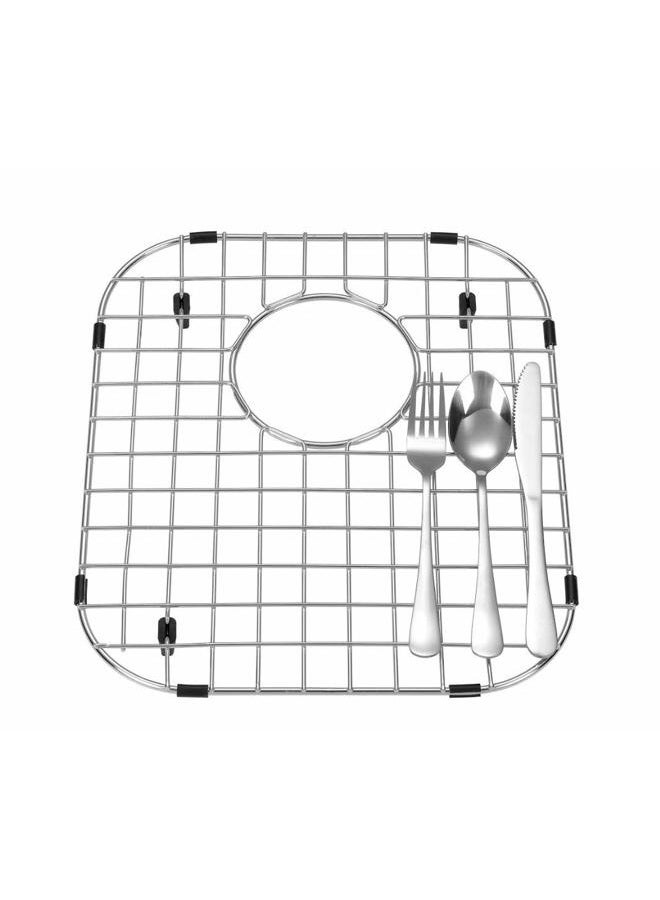 Starstar 50/50 Double Bowl Kitchen Sink Bottom Two Grids, Stainless Steel Kitchen Sink Protector (12 5/8" x 14 5/16") - Image 2