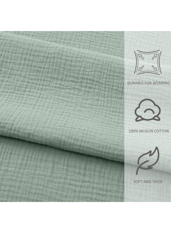 Muslin Hooded Beach Towel for Kids 0-3 Years Old, Green | Soft Muslin Bath Poncho, Absorbent Towel for Boys, Girls, Newborns & Toddlers, Essential for Beach, Pool & Bath Time - Image 4