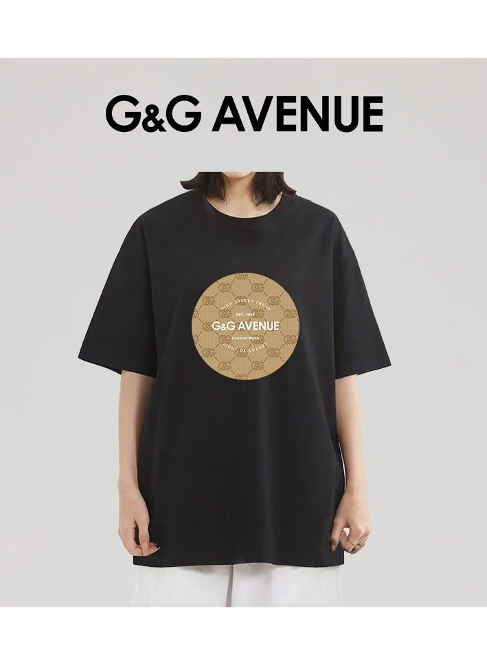 G&G AVENUE Heavy cotton fabric Men's Oversized trendy new version T-shirt, classic heavyweight cotton  white T-shirt, loose fit, 1-piece set  - Image 5