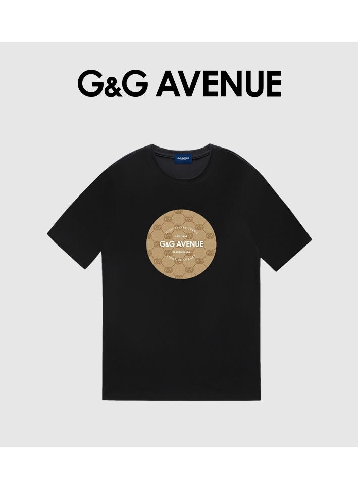 G&G AVENUE Heavy cotton fabric Men's Oversized trendy new version T-shirt, classic heavyweight cotton  white T-shirt, loose fit, 1-piece set  - Image 2