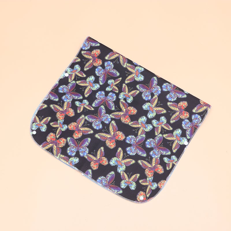 1PC Adult Feeding Bib Waterproof Eating Bib Clothes Protective Apron Dining Accessory for Patients Seniors (Black Butterfly) - Image 3