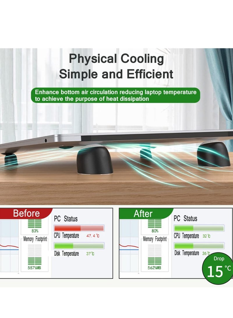 SYOSI Laptop Cooling Stand Small Universal Invisible Cooler Ball Portable Magnetic Tilting Holder Foot for MacBook Computer Notebook Keyboard and Tablet PC - Image 5