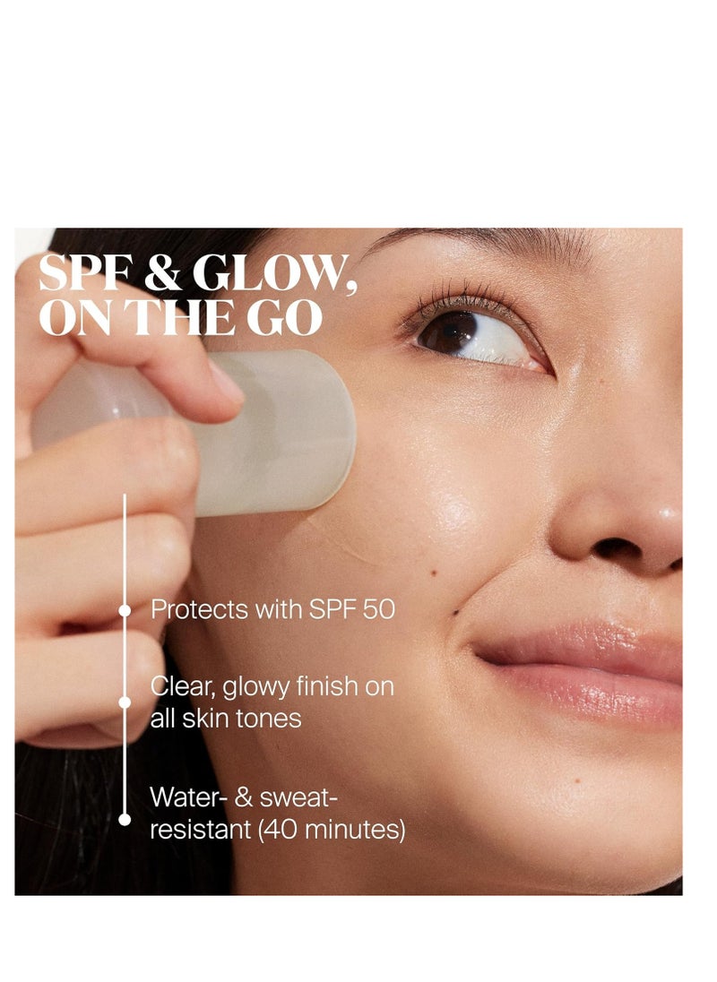 Supergoop! Supergoop! Glow Stick, 0.7 oz - SPF 50 PA++++ Dry Oil Sunscreen Stick for Face & Body - Brightens & Hydrates for a Healthy Glow - Mess-Free, Travel-Friendly SPF  - Image 4