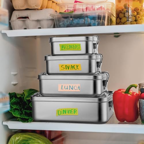 Leonyo 18.6oz 18/10 Stainless Steel Lunch Box, 550ml Mini Reusable Metal Bento Box, Leak-Proof Small Food Snack Containers for Camping, Dishwasher Safe, Oven Safe Except for Lid - Image 4