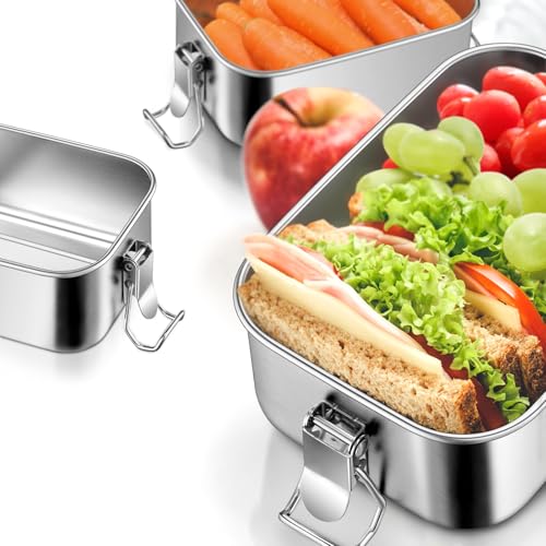 Leonyo 18.6oz 18/10 Stainless Steel Lunch Box, 550ml Mini Reusable Metal Bento Box, Leak-Proof Small Food Snack Containers for Camping, Dishwasher Safe, Oven Safe Except for Lid - Image 5