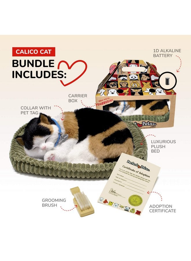 بيرفيكت بيتز Perfect Petzzz - قطة كاليكو أصلية من Petzzz، لعبة تفاعلية محشوة واقعية تشبه الحياة، كلب مصاحب بفراء صناعي مصنوع يدويًا بنسبة 100% - Image 2