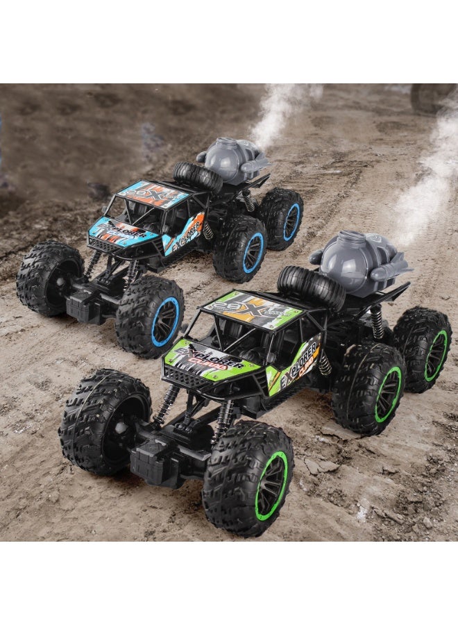 2.4GHz 6WD Off-Road Remote Control Climbing Car – Spray RC Truck, Rechargeable High-Speed Toy for Kids - Green/Black - Image 3