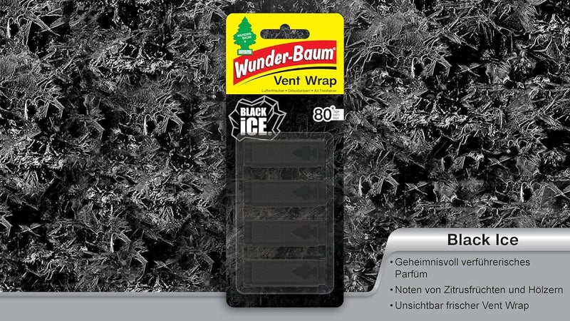 WUNDER-BAUM معطر هواء وندر-باوم بلاك آيس لفائف تهوية - 80 يوم من الانتعاش - Image 3