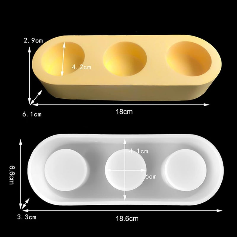 ARTOOL 3 Set Candle Holder Mould Tea Light Candle Holder Resin Mold, Diwali Mold for Diwali Mould DIY Candle Holder Mold, 3 Pcs (B20) - Image 3