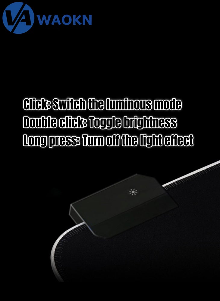 Large Gaming Mouse Pad XL Anti-Skid Mousepad Large Keyboard Mouse Pad Desk Mat with Stitched Edges Super Creative LED RGB MousePad