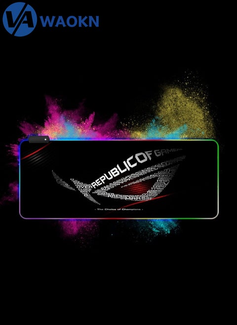 Large Gaming Mouse Pad XL Anti-Skid Mousepad Large Keyboard Mouse Pad Desk Mat with Stitched Edges Super Creative LED RGB MousePad