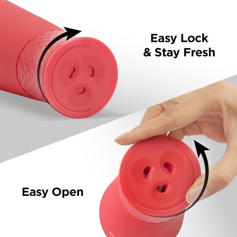 Kitchen Mama FlipTastic Rechargeable Salt and Pepper Grinder – Gravity Electric Grinder, Pepper Mill, Adjustable Coarseness, One-Hand Operation, Refillable Salt and Pepper Mill for Kitchen (Red) - Image 4