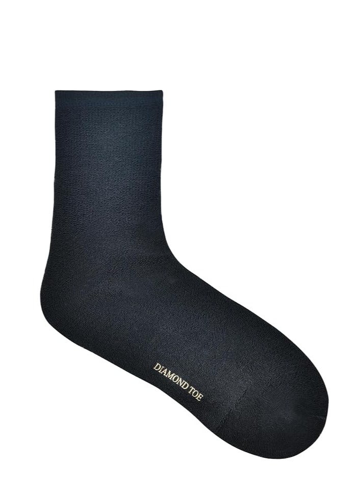 دياموند تو 6 Pairs Mens Cushion Towel Crew Socks - Comfortable Super Soft Material - EU size 40-45 (Multi 6 Pairs - Black TWO, Navy-White-Brown-Grey ONE) - Image 3
