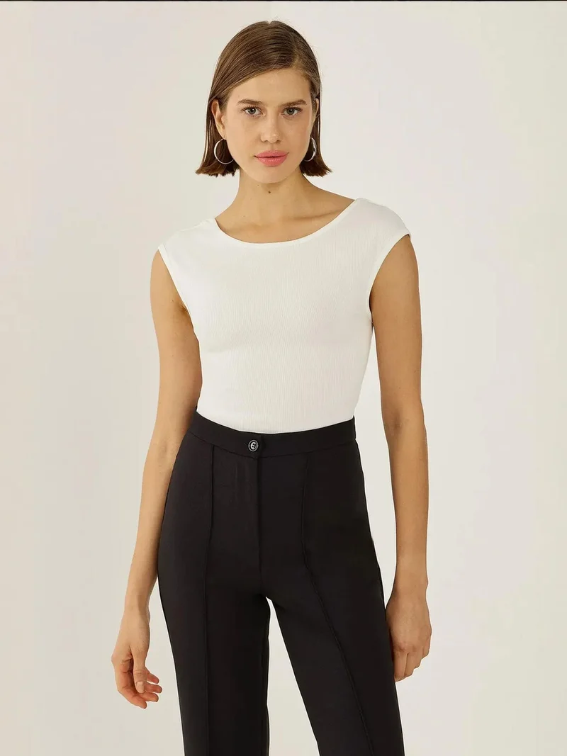 Hiccup White Open Back Crop Top for Women | Best Price UAE