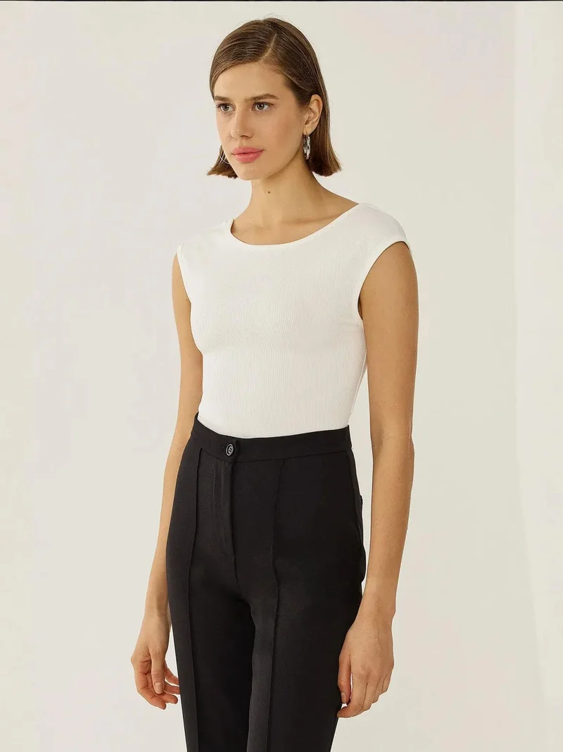 Hiccup White Open Back Crop Top for Women | Best Price UAE