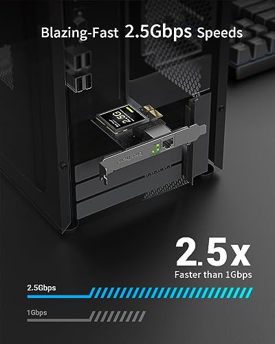 BrosTrend 2.5Gb Network Card, PCIe Network Adapter RJ45 NIC with Extra Low-profile Bracket PCI Express Gigabit Ethernet Card for Windows 11/10/8.1/8/7/XP, Windows Server... Limited Lifetime Protection - Image 2