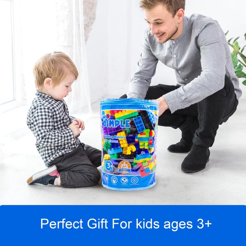 Dimple Building Blocks for Toddler (300 Pcs) Stacking Toys & Puzzle Games for Learning and STEM Fun Montessori Toys, Educational Baby Blocks Age 3+ Toddler Boy & Girl Birthday for Kids - Image 5