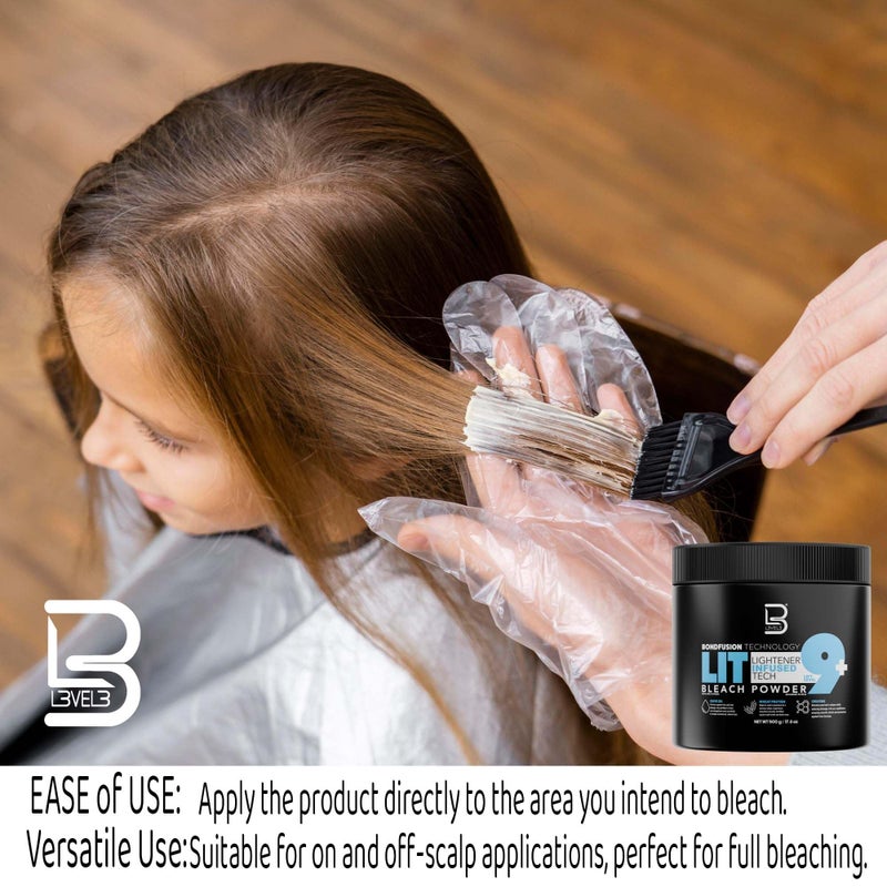 L3 - Level 3 BondFusion LIT Bleach Powder - Hair Lightener with Olive Oil and Wheat Protein to Protect and Fortify Hair - Create Highlights, Balayage or Full Hair Transformation - 500 Grams - Image 4