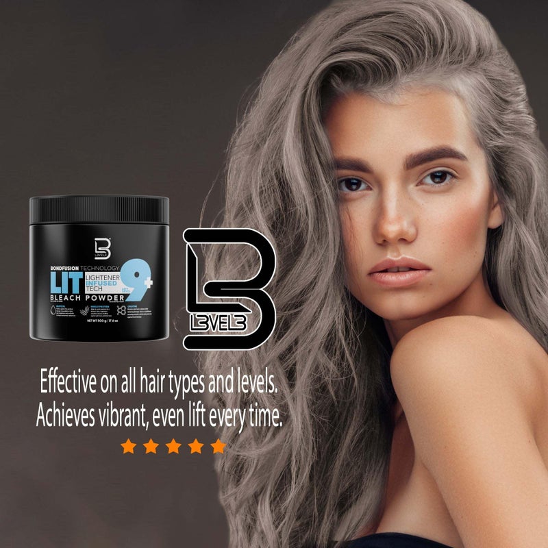 L3 - Level 3 BondFusion LIT Bleach Powder - Hair Lightener with Olive Oil and Wheat Protein to Protect and Fortify Hair - Create Highlights, Balayage or Full Hair Transformation - 500 Grams - Image 5